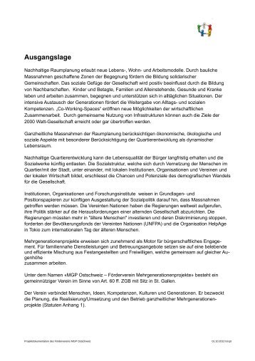 Mehrgenerationenprojekt St. Gallen - Zukunftswohnen-Netz