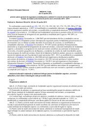 ORDIN Nr. 3.544 privind cadrul general de organizare si ...