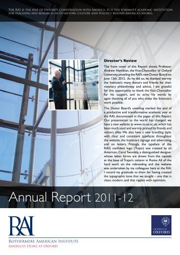 Annual Report 2011-12 - The Rothermere American Institute