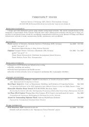 Curriculum Vitae - Christoph P. Mayer - Institut für Telematik - KIT