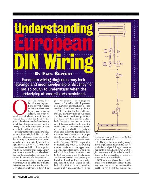 Understanding European Wiring Diagrams