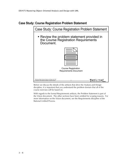 DEV475 Mastering Object-Oriented Analysis and Design with UML ...