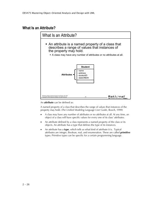 DEV475 Mastering Object-Oriented Analysis and Design with UML ...