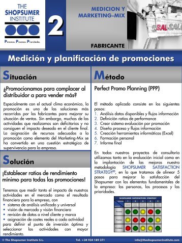 MediciÃ³n y planificaciÃ³n de promociones - The Shopsumer Institute