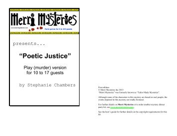 “Poetic Justice” - Merri Mysteries