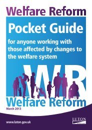 Welfare Reform pocket guide ( 1.3 MB ) - Luton Borough Council