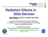 radiation effects in sige devices - Institute for Space and Defense ...