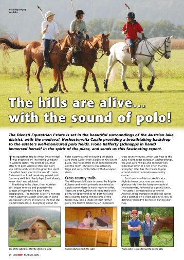 The hills are aliveâ€¦ with the sound of polo! - The Riding Company