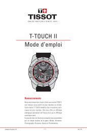 T-TOUCH II Mode d'emploi - Support - Tissot