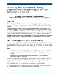 Capacity Expansion Options for EMC Centera