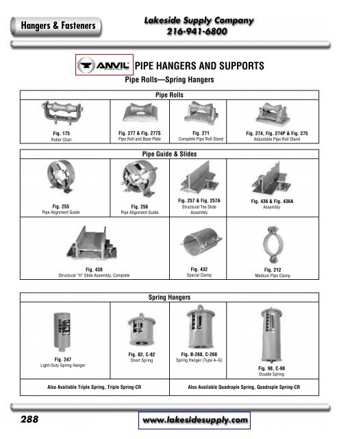 Pipe Hangers and Supports - Lakeside Supply Company