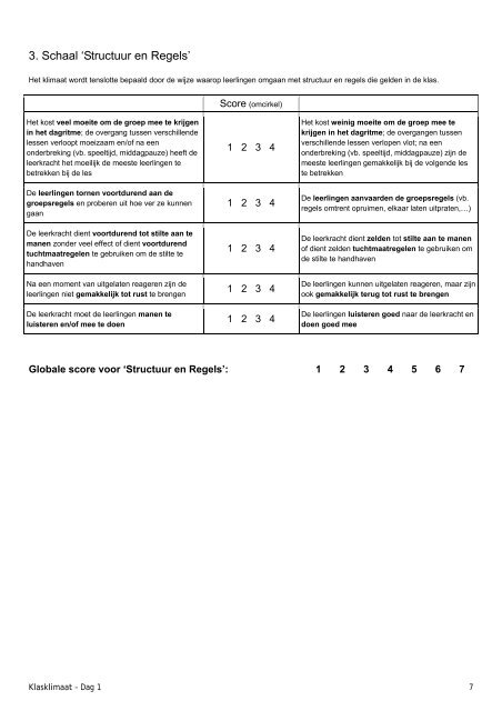 OBSERVATIE-INSTRUMENT 1ste leerjaar KWALITEIT ...