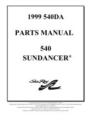 parts manual 1999 540da sundancer - Sea Ray Boats