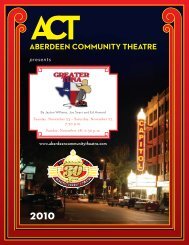 Program - Aberdeen Community Theatre