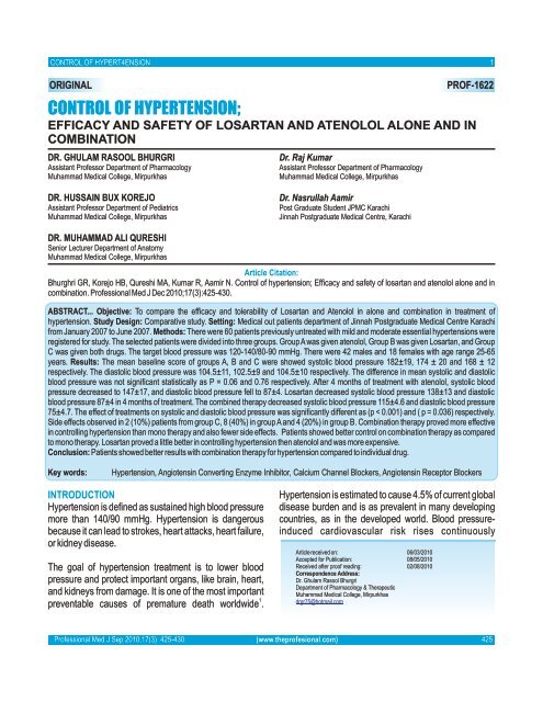medical journal of hypertension