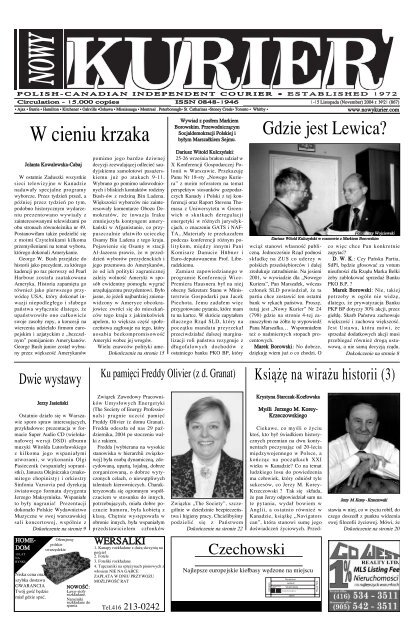 (November) 2004r. No 21 - Nowy Kurier