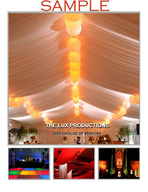 Sample Lux Catalog - The Lux Productions