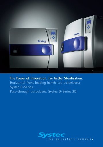 Systec D-Series Autoclaves - TekniScience.com