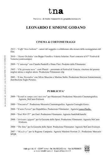 LEONARDO E SIMONE GODANO
