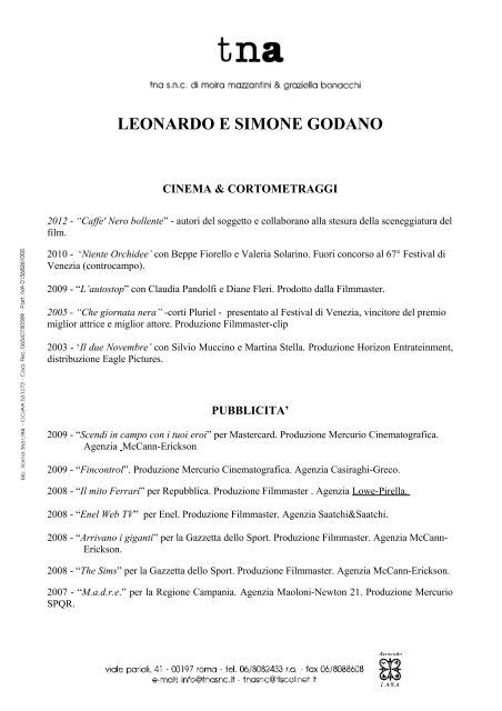 LEONARDO E SIMONE GODANO