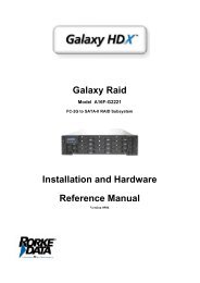 Galaxy Raid Installation and Hardware Reference ... - Rorke Data