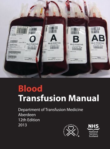 pdf Blood Transfusion Manual - Aberdeen - Scottish National Blood ...