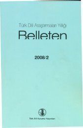 TÃƒÂ¼rk DiliAraÃ…ÂŸtÃ„Â±rmalarÃ„Â± YÃ„Â±llÃ„Â±Ã„ÂŸÃ„Â± 2008/2