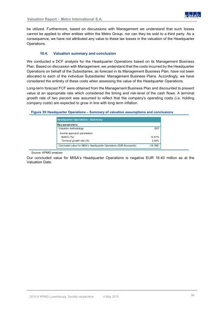 [Final] MISA Valuation Report_2015.05.04