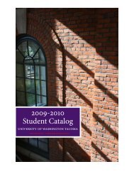 2009-10 University of Washington Tacoma Catalog