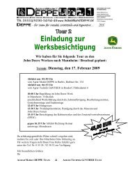 Einladung zur Werksbesichtigung - Agrar-Markt DEPPE