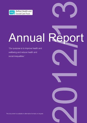 Read the Annual Report - Belfast Health and Social Care Trust