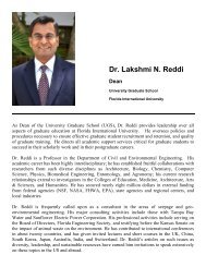 Dr. Lakshmi N. Reddi Dean - University Graduate School - Florida ...