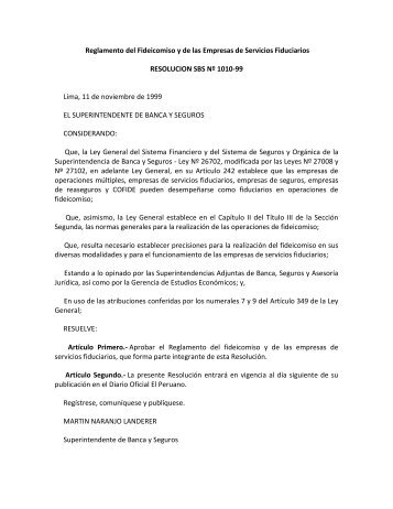 Reglamento del Fideicomiso y de las Empresas de ... - La Fiduciaria