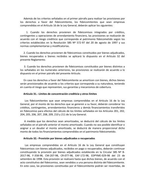 Reglamento del Fideicomiso y de las Empresas de ... - La Fiduciaria