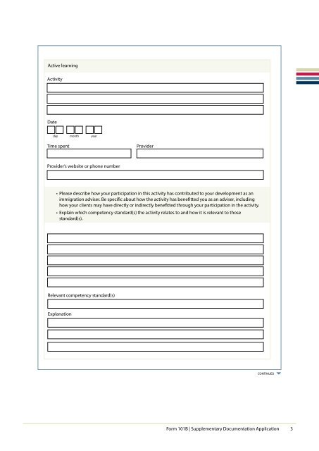 Form 101B Supplementary Documentation Application - Immigration ...