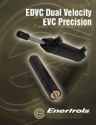 EDVC Dual Velocity & EVC Precision Feed Controllers - Enertrols