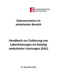 Handbuch zur Codierung von Laborleistungen im KAL