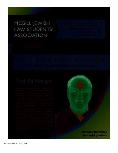 October 26, 2010 - Latest Issue - McGill University