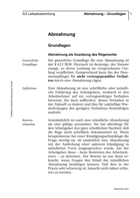 Abmahnung