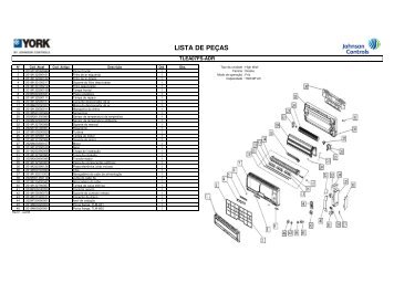 Lista de PeÃ§as / Vistas Explodidas - High Wall ... - Johnson Controls