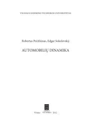 automoBiliÃ…Â² dinamika - Vilniaus Gedimino technikos universitetas