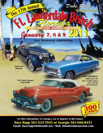 Florida - Ft. Lauderdale Collector Car Auction, Presented By Dave ...