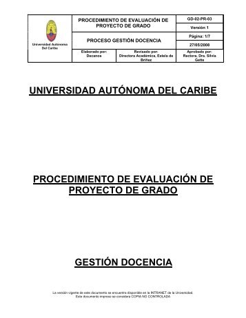 3. Procedimiento EvaluaciÃ³n Proyecto de Grado - sistema de ...