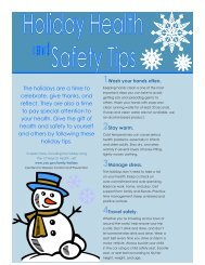 Holiday Health and Safety Tips