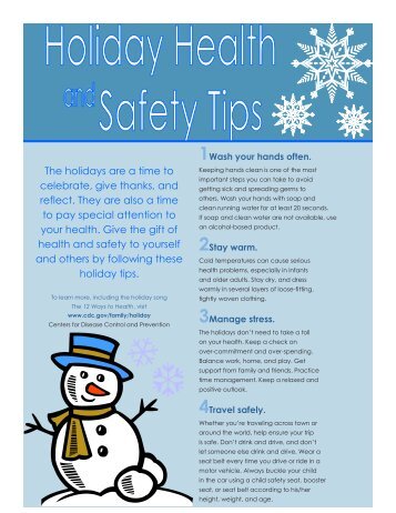 Holiday Health and Safety Tips