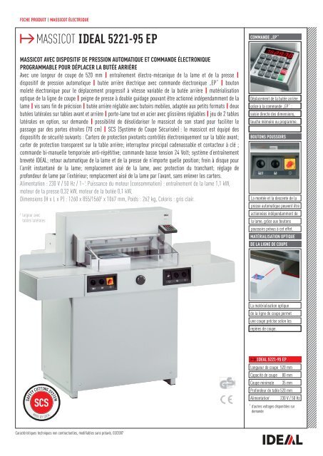 â¥massicot IDEAL 5221-95 EP