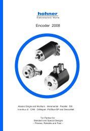 Katalog der Hohner Elektrotechnik GmbH