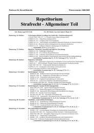 Repetitorium Strafrecht - Allgemeiner Teil - Prof. Dr. Bernd Heinrich