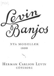 1930 Levin banjo catalog - Vintage Guitars