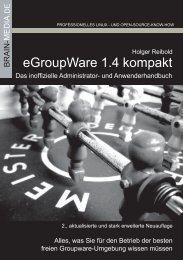 eGroupWare 1.4 kompakt - Brain-Media.de Brain-Media.de